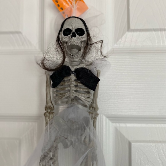 HALLOWEEN SKELETON BRIDE FULL BODY JOINT ARTICULATION DECOR VINTAGE - Picture 10 of 16